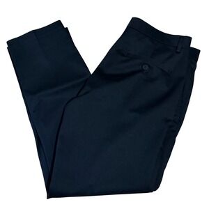 Haggar Mens Straight Fit Black Dress Pants Size 32x29